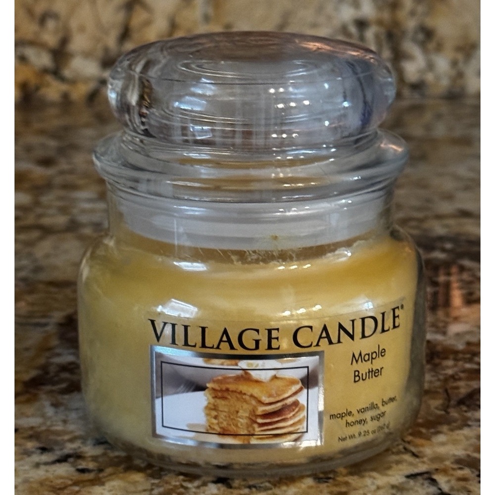 New Village Candle Jar  Maple Butter 9.25 Ounce